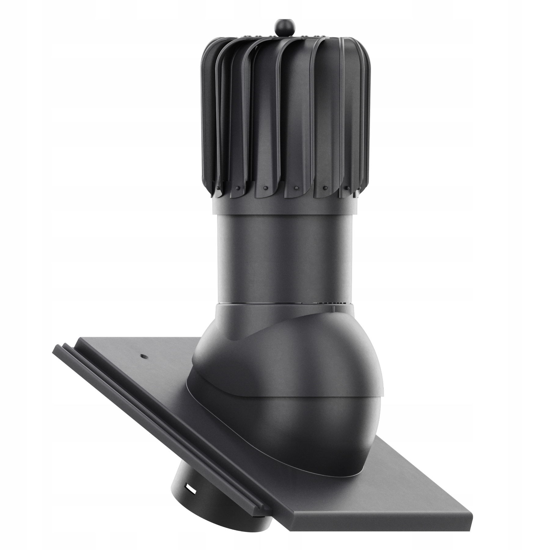 Větrací komín Otočný podlouhlý fi150 Braas Tegalit Grafitový