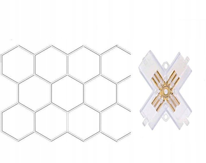 ZŁĄCZKA HEXAGON OŚWIETLENIE LED W KSZTAŁCIE LITERY X EAN (GTIN) 5906268949356