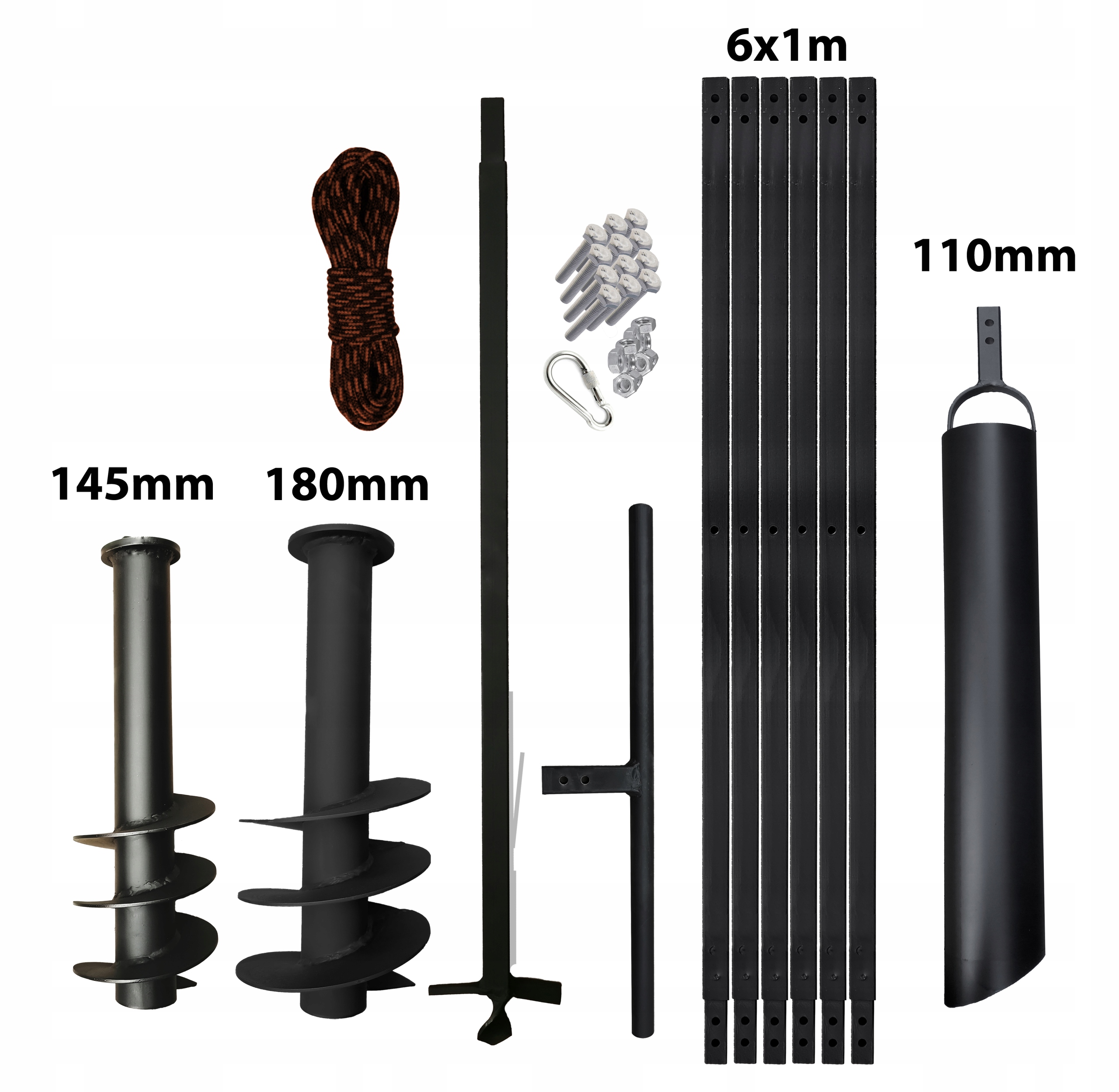 Wiertnica ręczna do studni 145+180mm 7m szlamówka