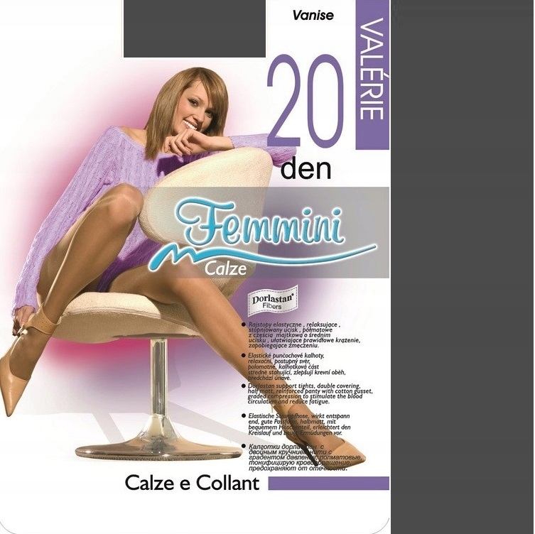 

Femmini Valerie 20den rajstopy lycra fumo 5