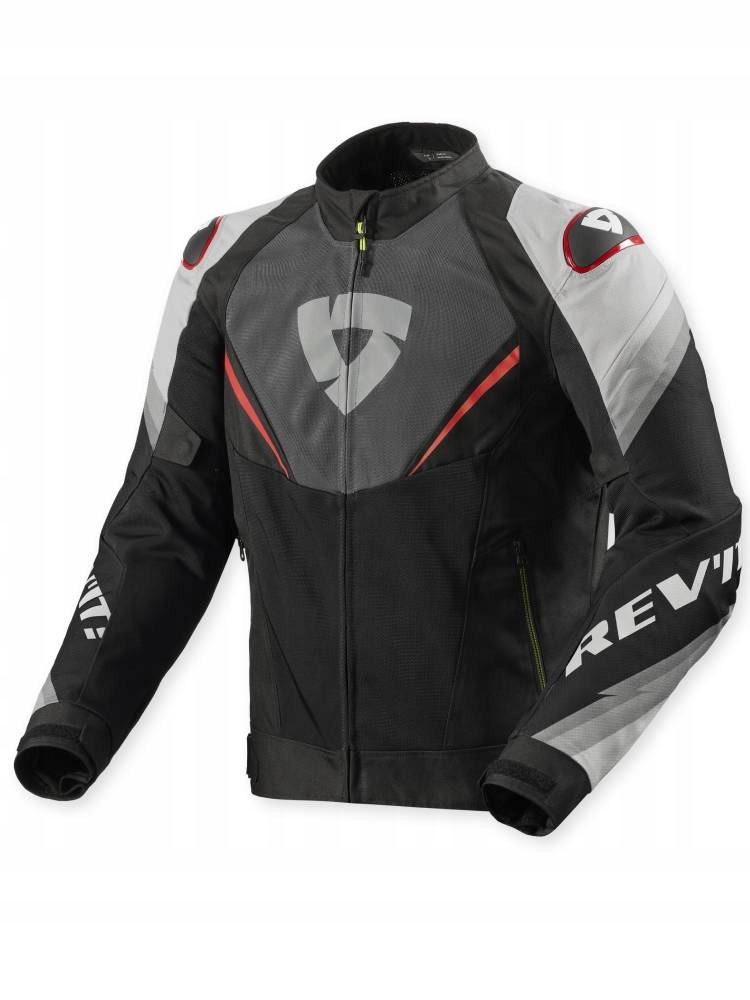Textilná motocyklová bunda Rev’it! Quantum 3 Air šedo-červená XL