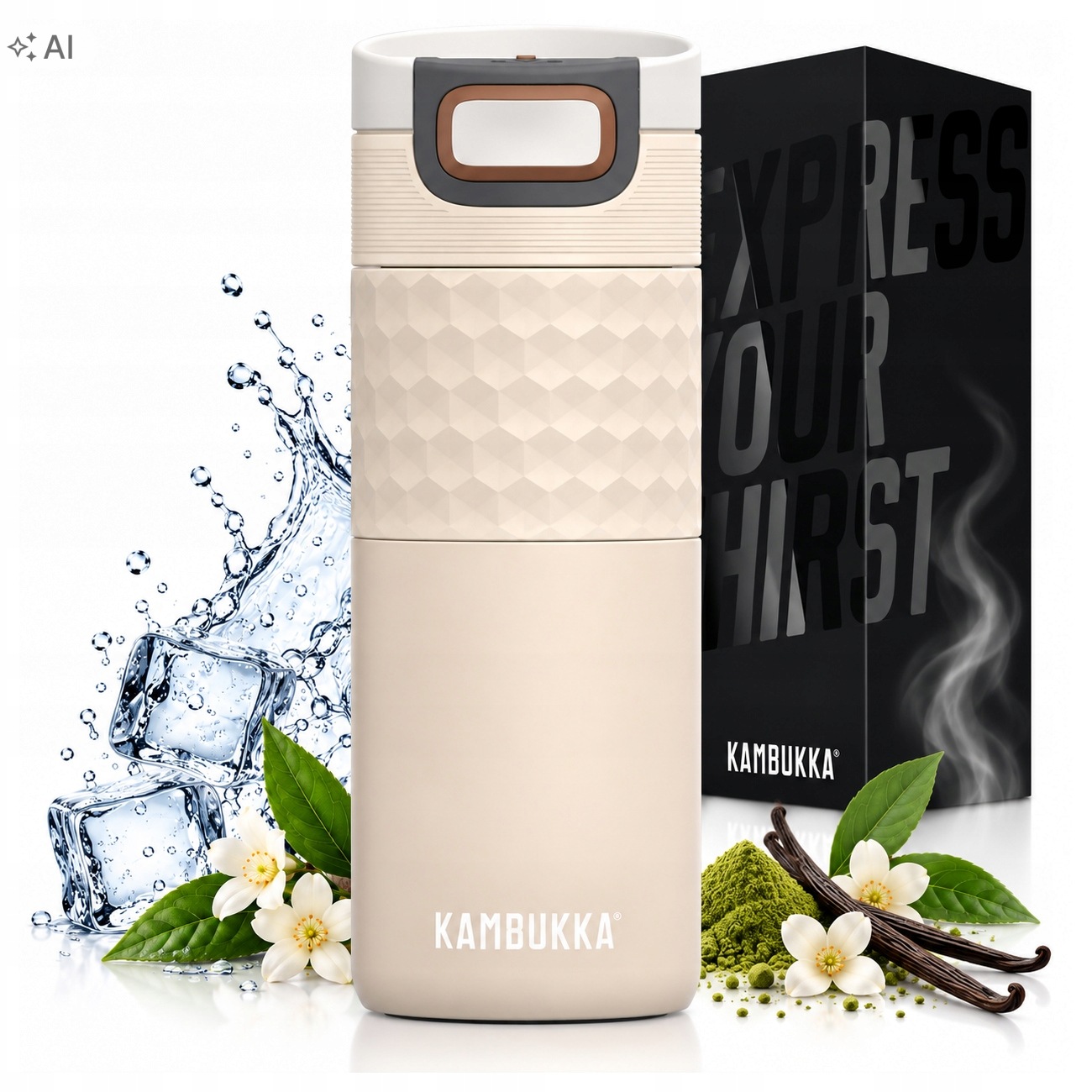 Termohrnek na cestovní čaj Kambukka Etna Grip 500 ml Barely Beige