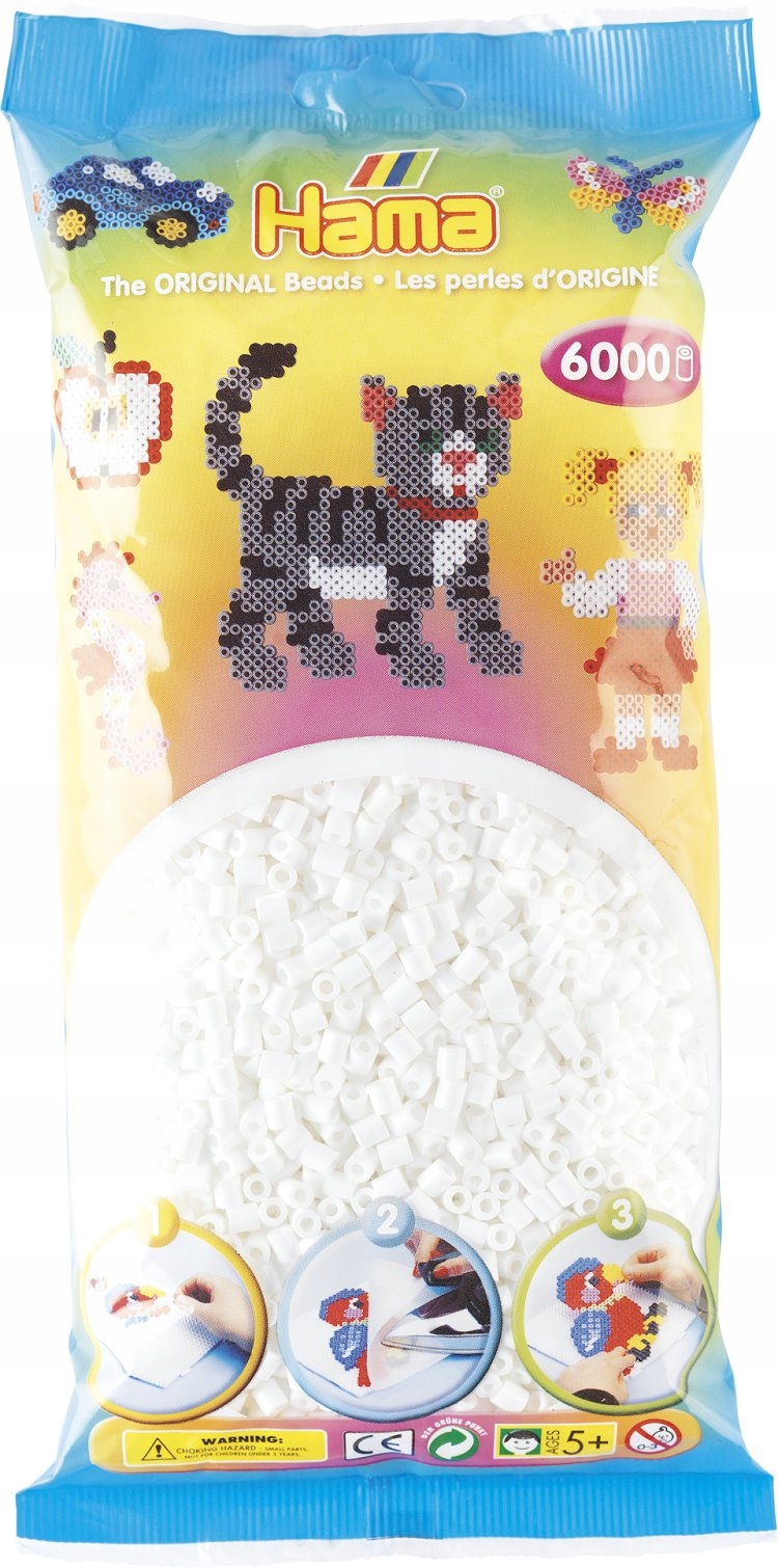 

Hama 205-01 Koraliki białe midi 6000 szt.