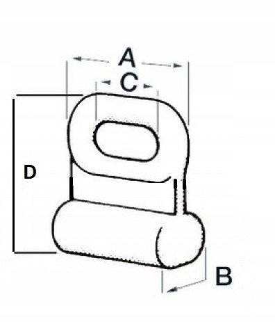 PEŁZACZ OKRĄGŁY 10mm do GROTA FOKA ŻAGLA / HOLT Marka Holt