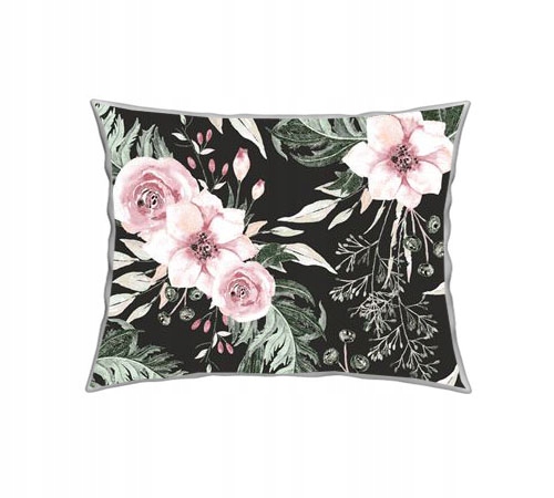

Poszewka Czarna W Jasne Kwiaty 40x60 CM