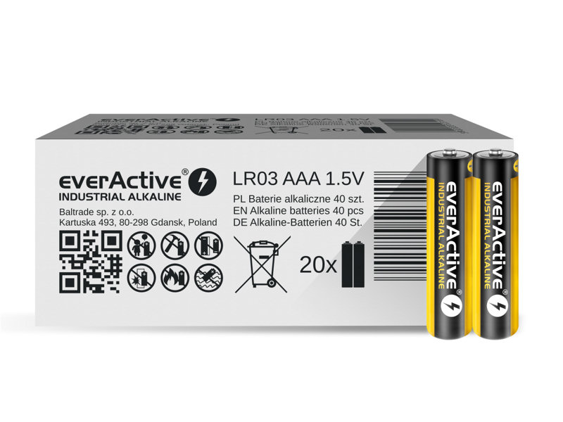 Bateria LR03 / AAA everActive Industrial (kartonik 40szt.)