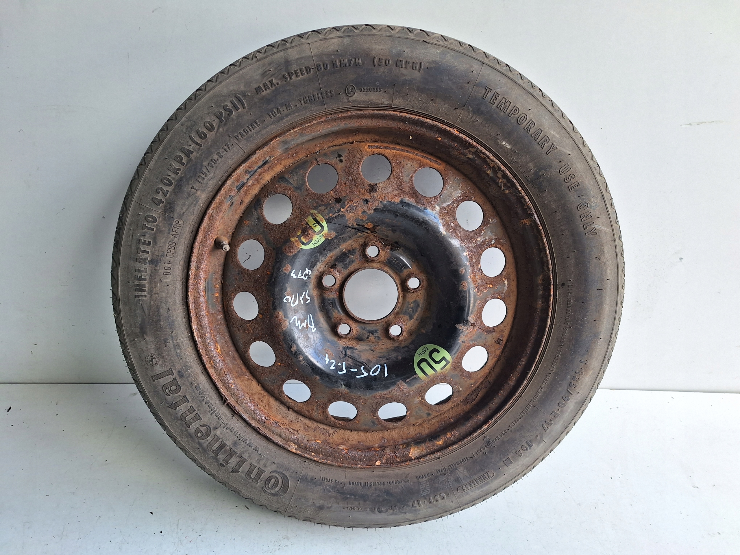 BMW 5X120 wheel spare 135/90 R17