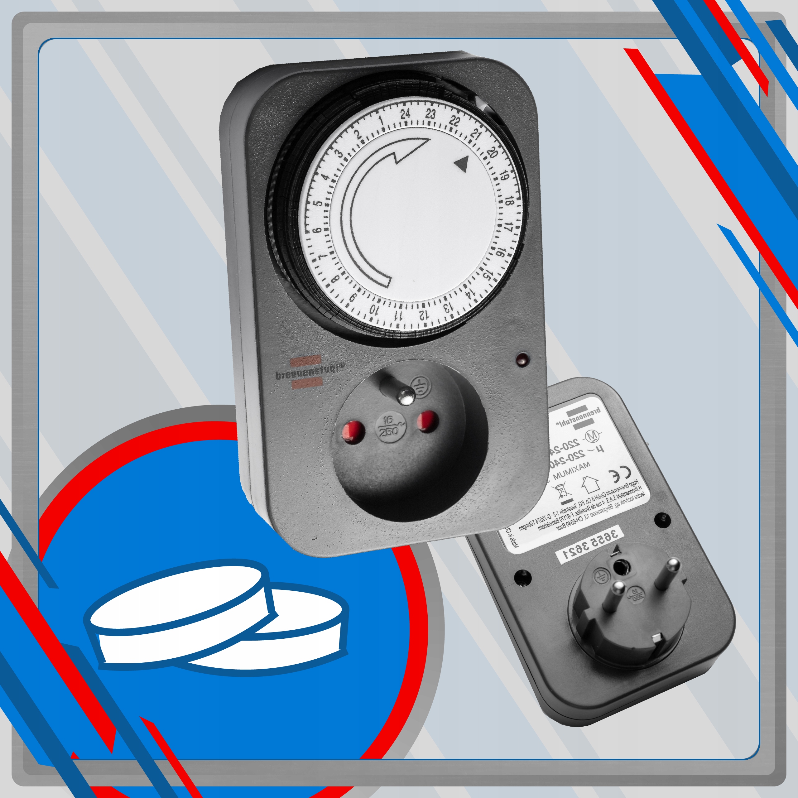 Programator czasowy włącznik wyłącznik timer Liczba gniazdek 1 szt.
