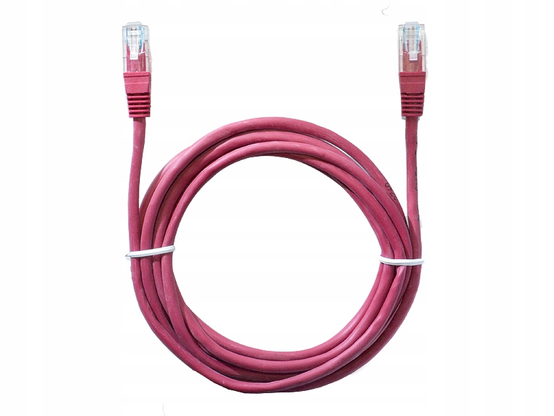 Patchcord U/utp 5e RJ45 RJ45 3m czerwony