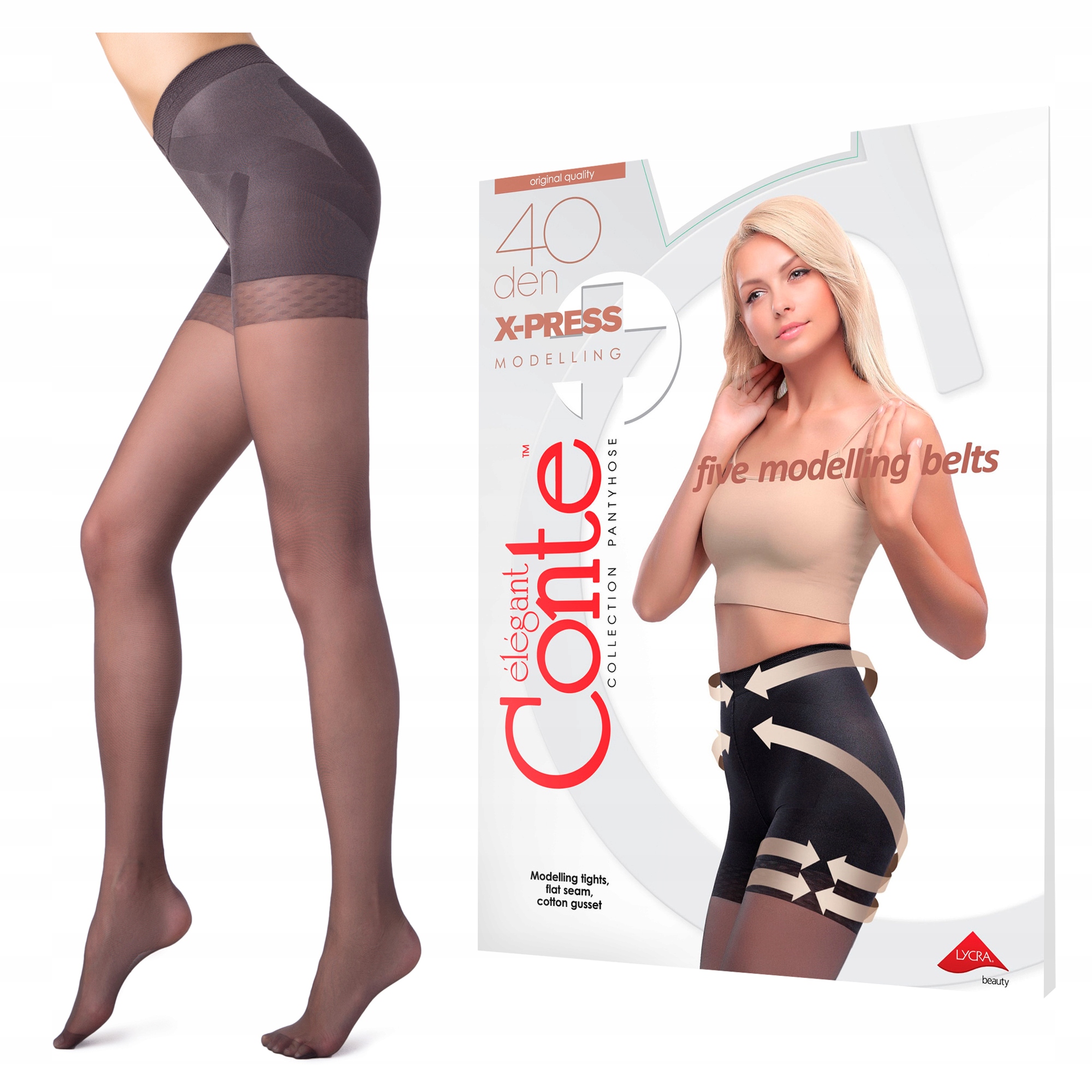 

Rajstopy modelujące z efektem push-up X-press 40