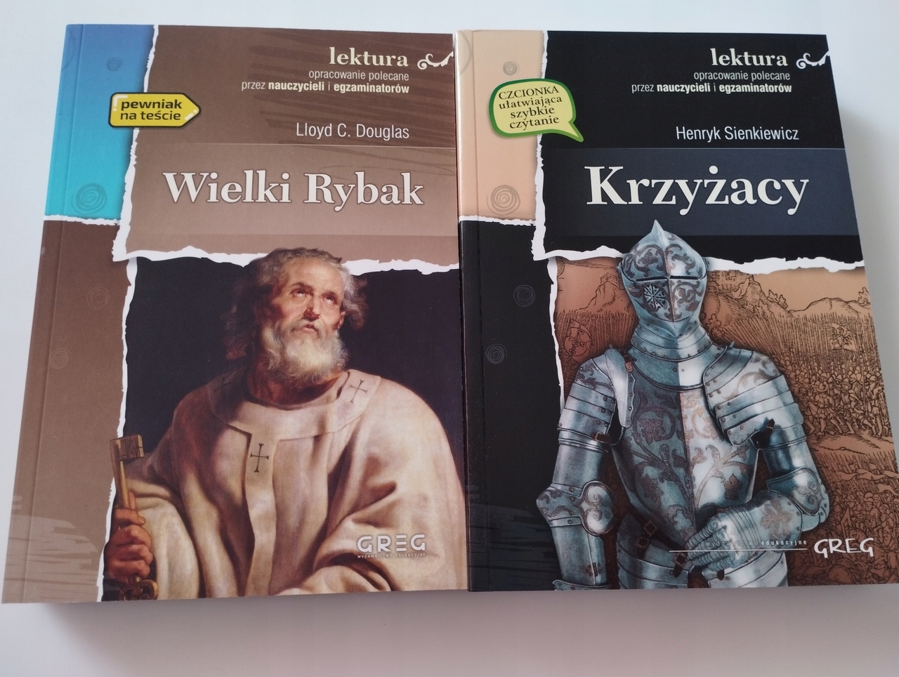 WIELKI RYBAK + KRZYŻACY Br Lektury Szkoła Podstawowa 7-8 GREG