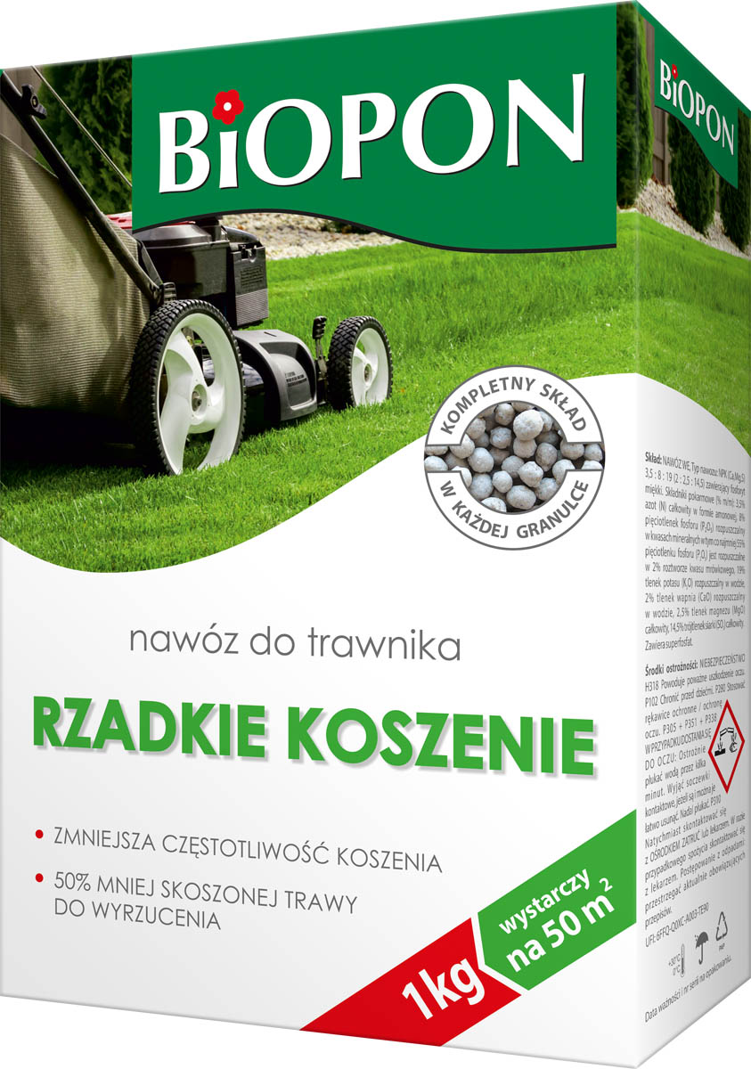 

Nawóz do trawnika Rzadkie Koszenie trawników 1kg