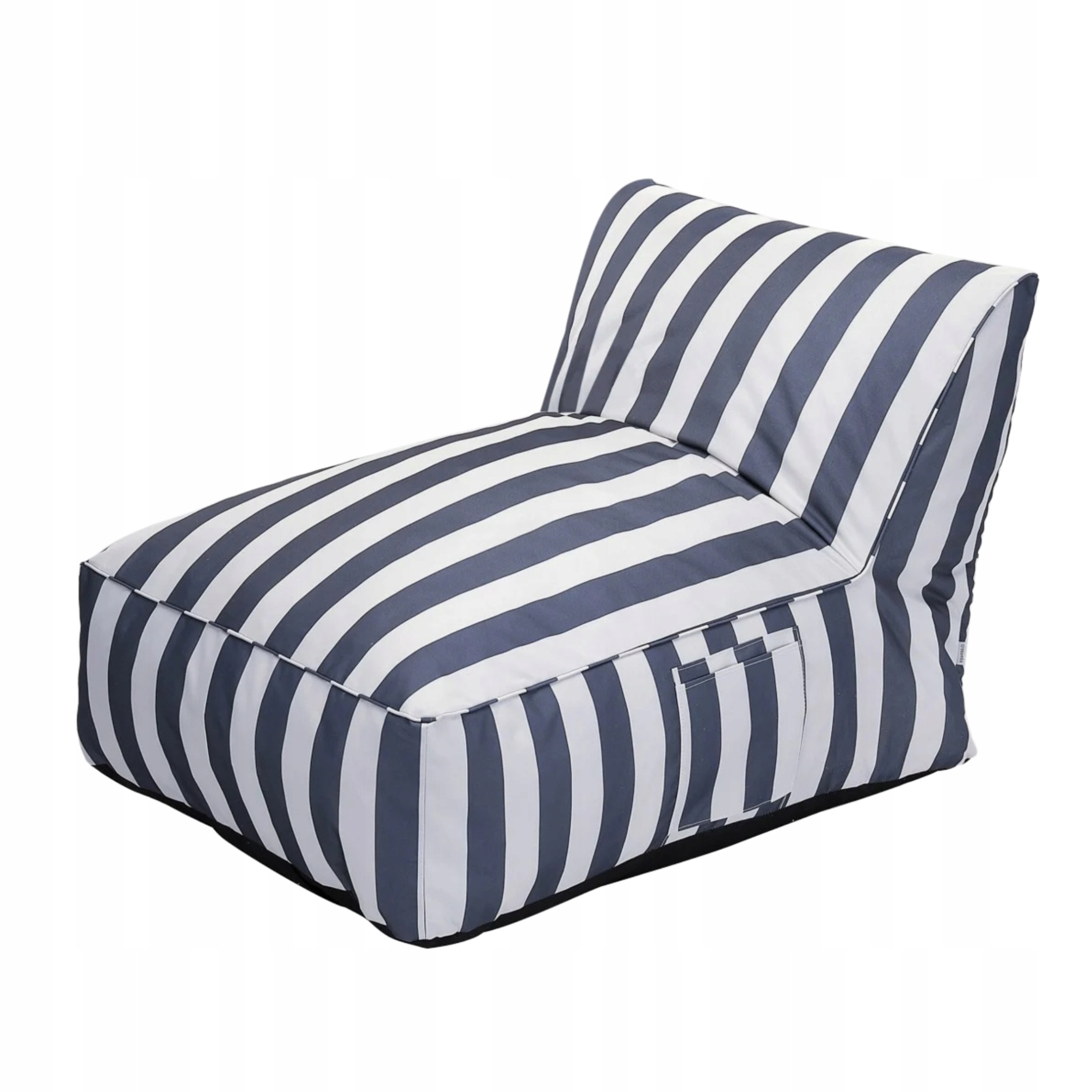 Relaxačné kreslo Maris s pruhmi, bielo-modré, kreslo, ležadlo