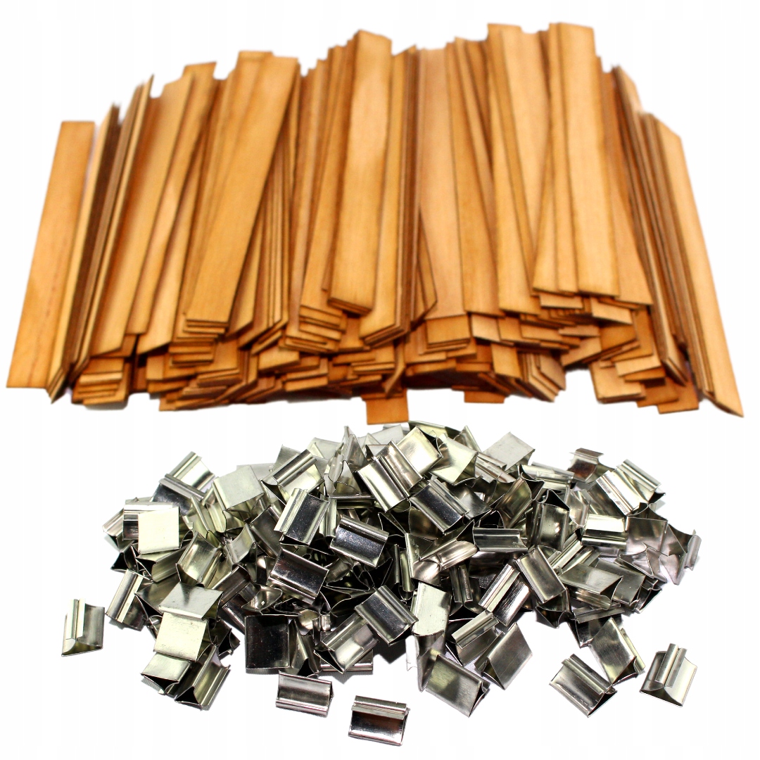 Drevený knôt na sviečky s Plechom 500 ks 14x1,4 cm