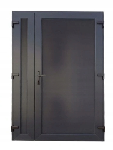 DRZWI ZEWNĘTRZNE PCV DWUSKRZYDŁOWE ANTRACYT NA WYMIAR