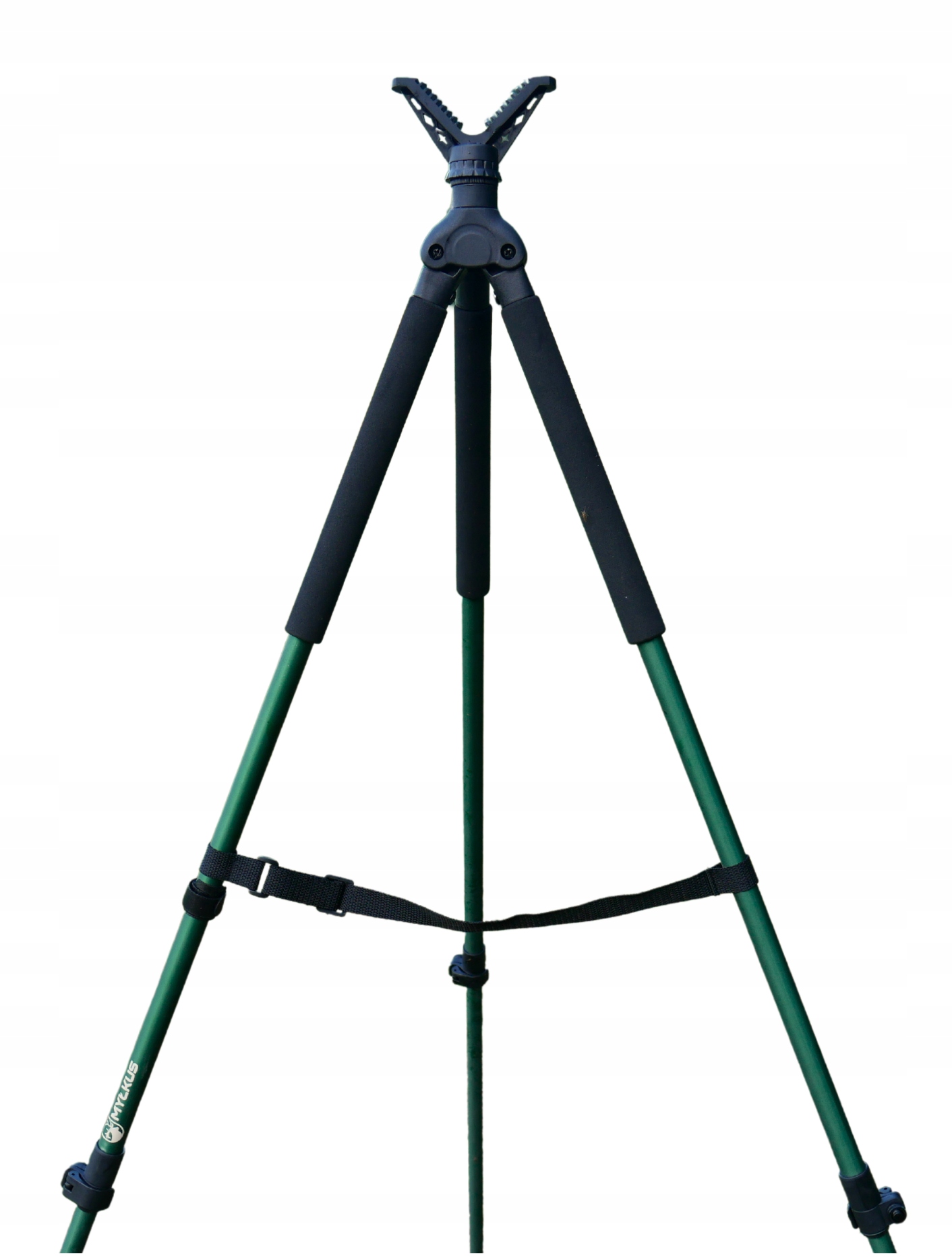 Lovecký pastorál trojnožka tripod podpěra Myłkus vysoký stabilní zelený
