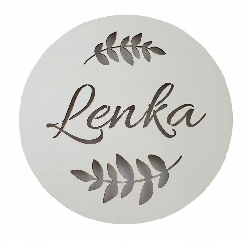 

Lampka nocna Led z imieniem dziecka 30cm Biała
