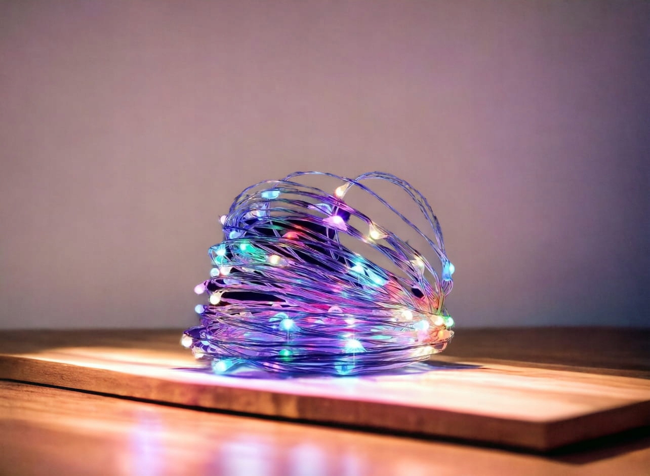 LAMPKI LED MULTIKOLOR NA BATERIE 100 LEDÓW 10 METRÓW PFX003 Liczba lampek 51 - 100