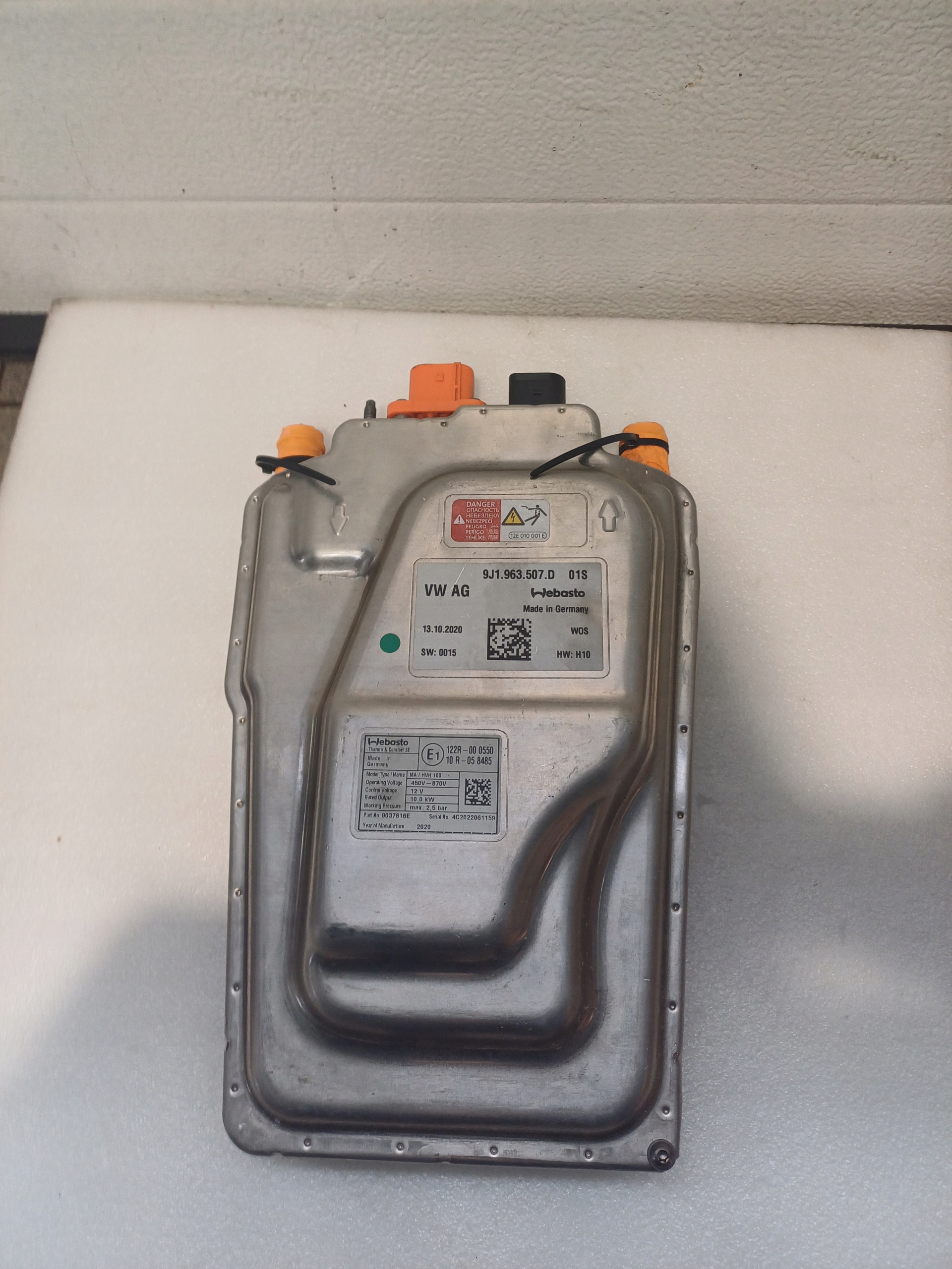 WEBASTO modulo GRZEWCZY PORSCHE TYCAN AUDI E- TRON 9J1963507D