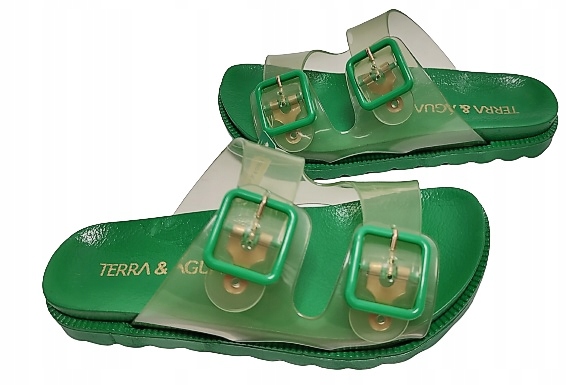 Nazouváky průhledné Terra&agua 800316 zeleň vel.36