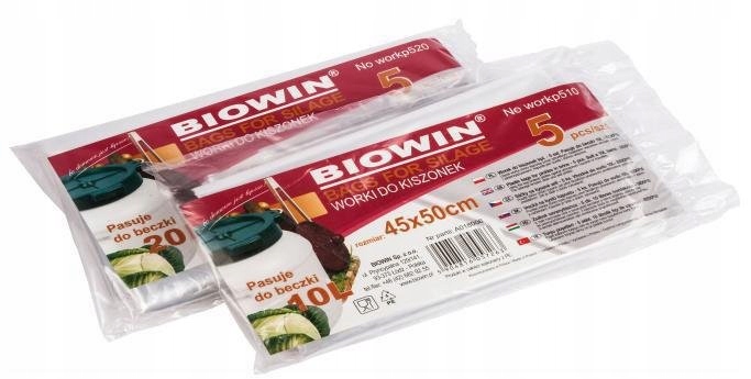 

5x Worki Do Beczek 20L Kiszenia Kapusty Biowin