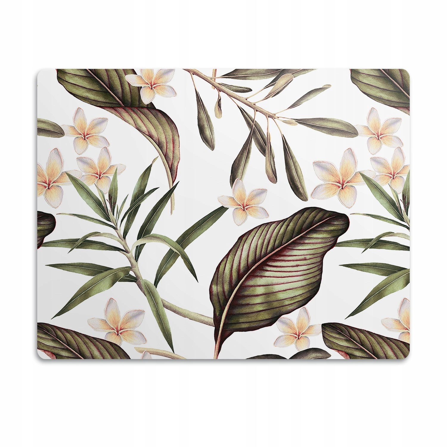 Levně Ochranná podložka pod misky Listy a květy 60x40 cm