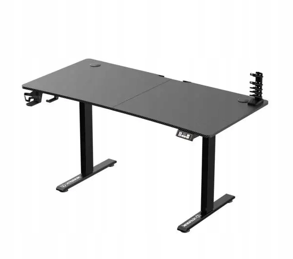 Ultradesk LEVEL V2 bez podkładki 140cm Regulacja wysokości Czarny