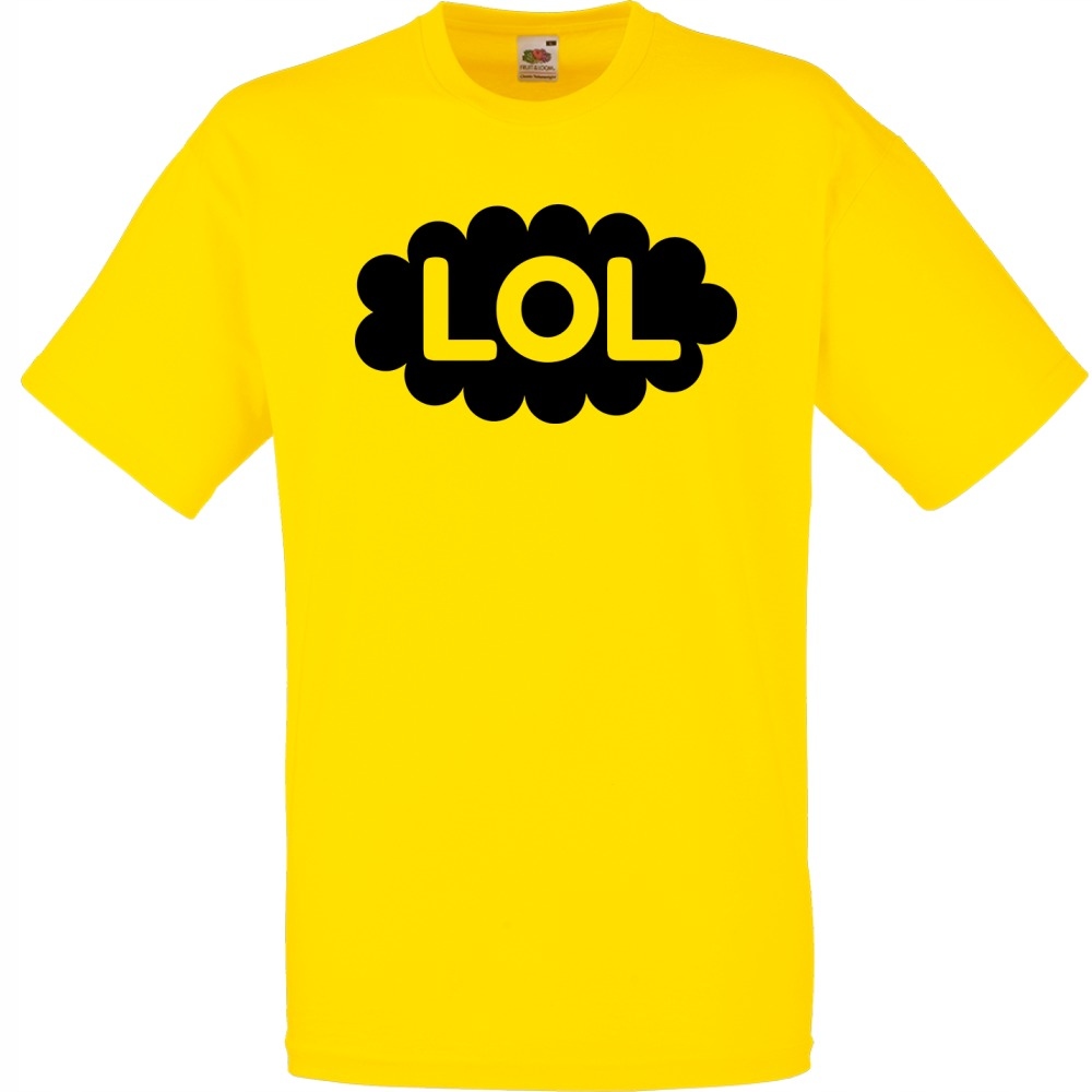 

Koszulka lol laughing out loud napis XL żółta jask