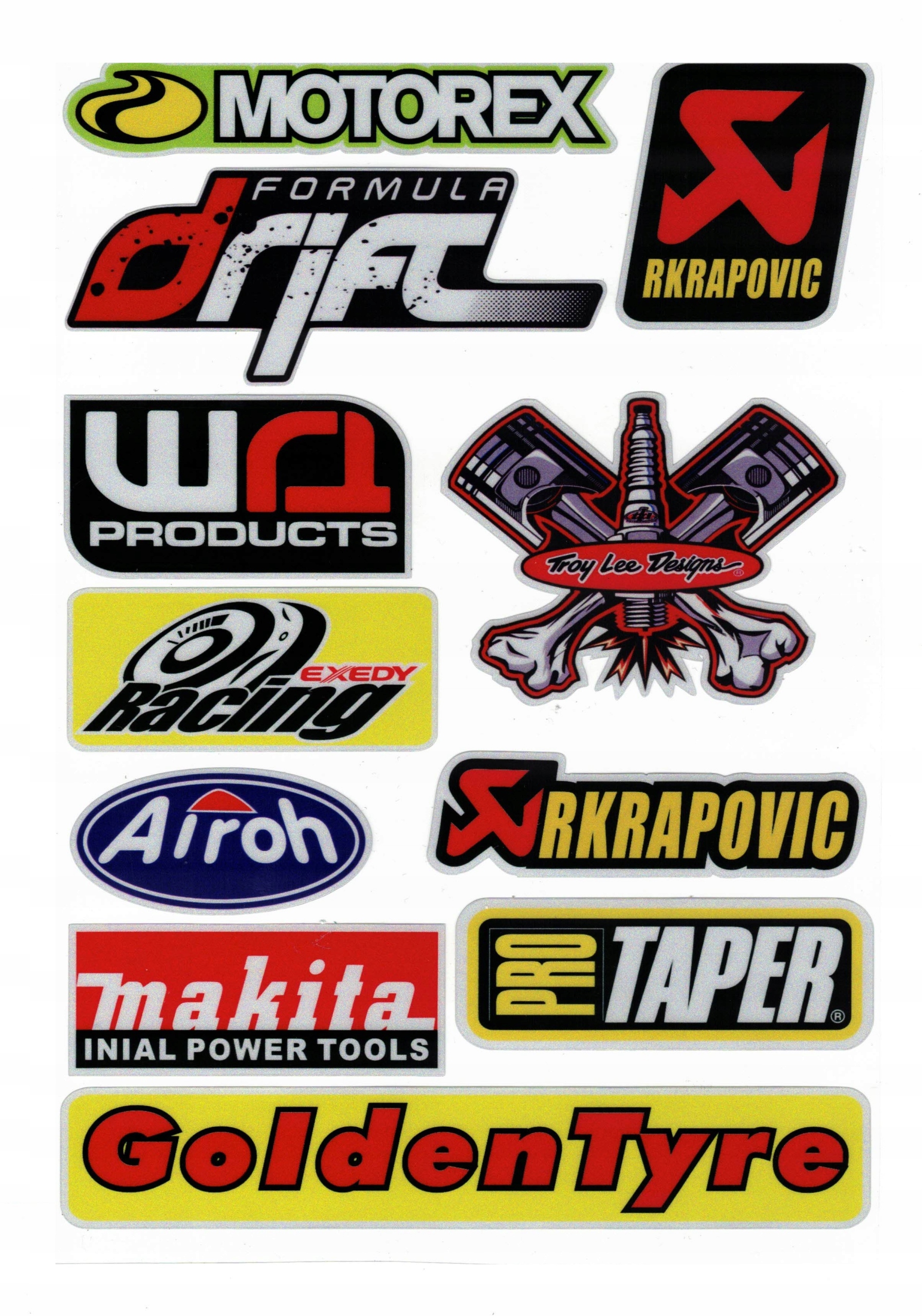 

Naklejki Na Motor Motocykl Motorex Protaper Airoh