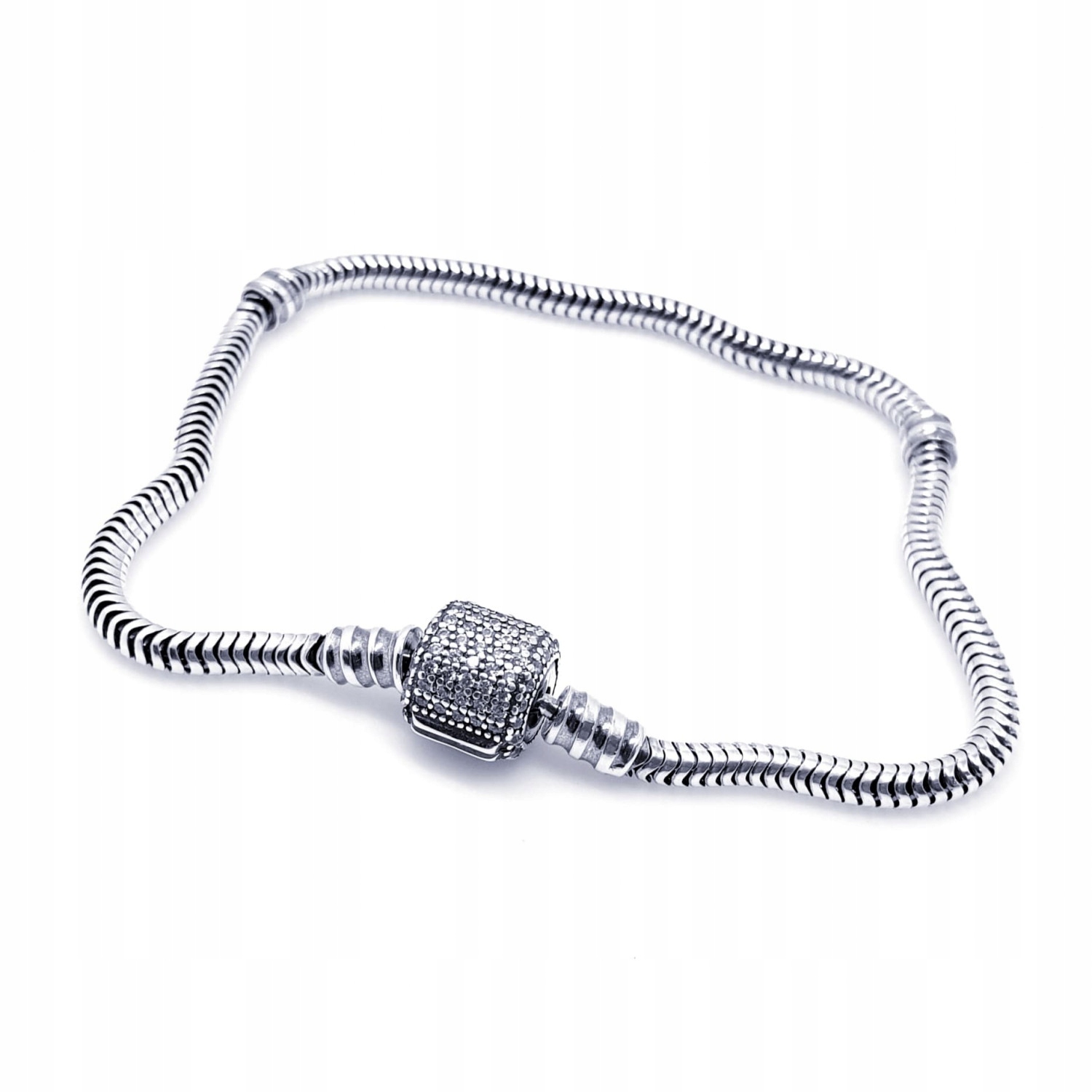 Dámský stříbrný náramek Harf zirkon 18 cm