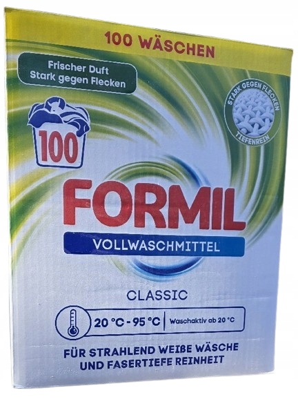 Proszek Do Prania Formil Vollwaschmittel Classic 100 Prań 6,5KG z De