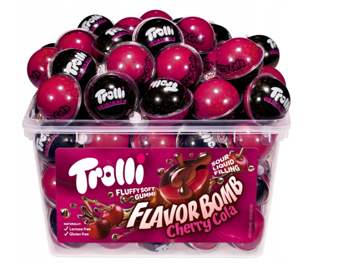 Żelki Trolli 60SZT Flavor Bombs Cherry Cola 1128g