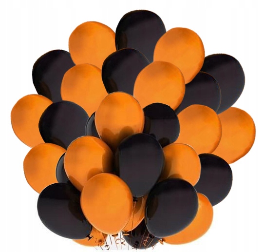 

Zestaw Balony Czarne Pomarańczowe Halloween 50szt.
