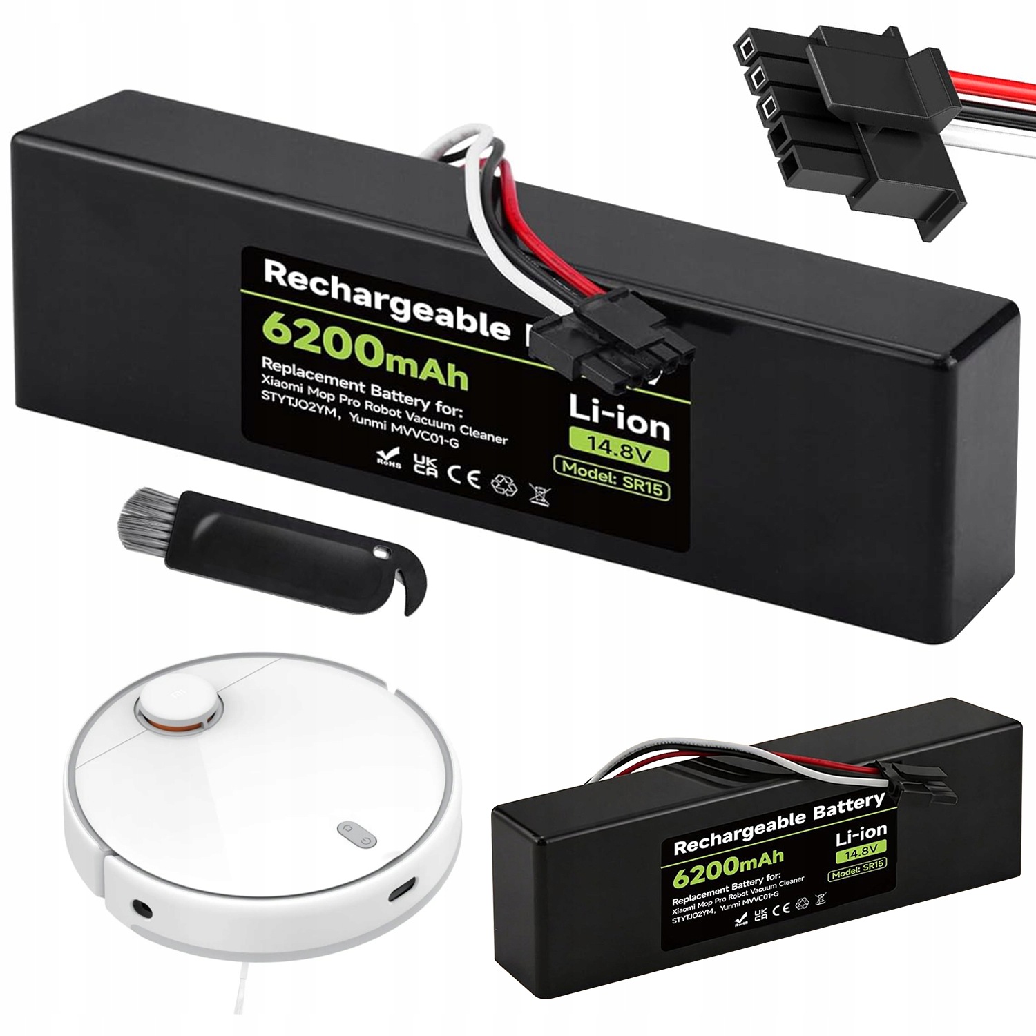 Akumulátor Baterie 14.8V 6200MAH Pro Xiaomi Mop Pro 2S STYTJ02YM Náhradní
