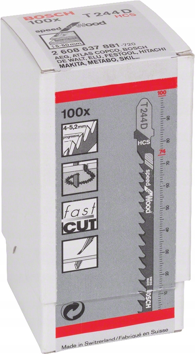 BRZESZCZOT DO WYRZYNARKI T244D 100SZT. Marka Bosch