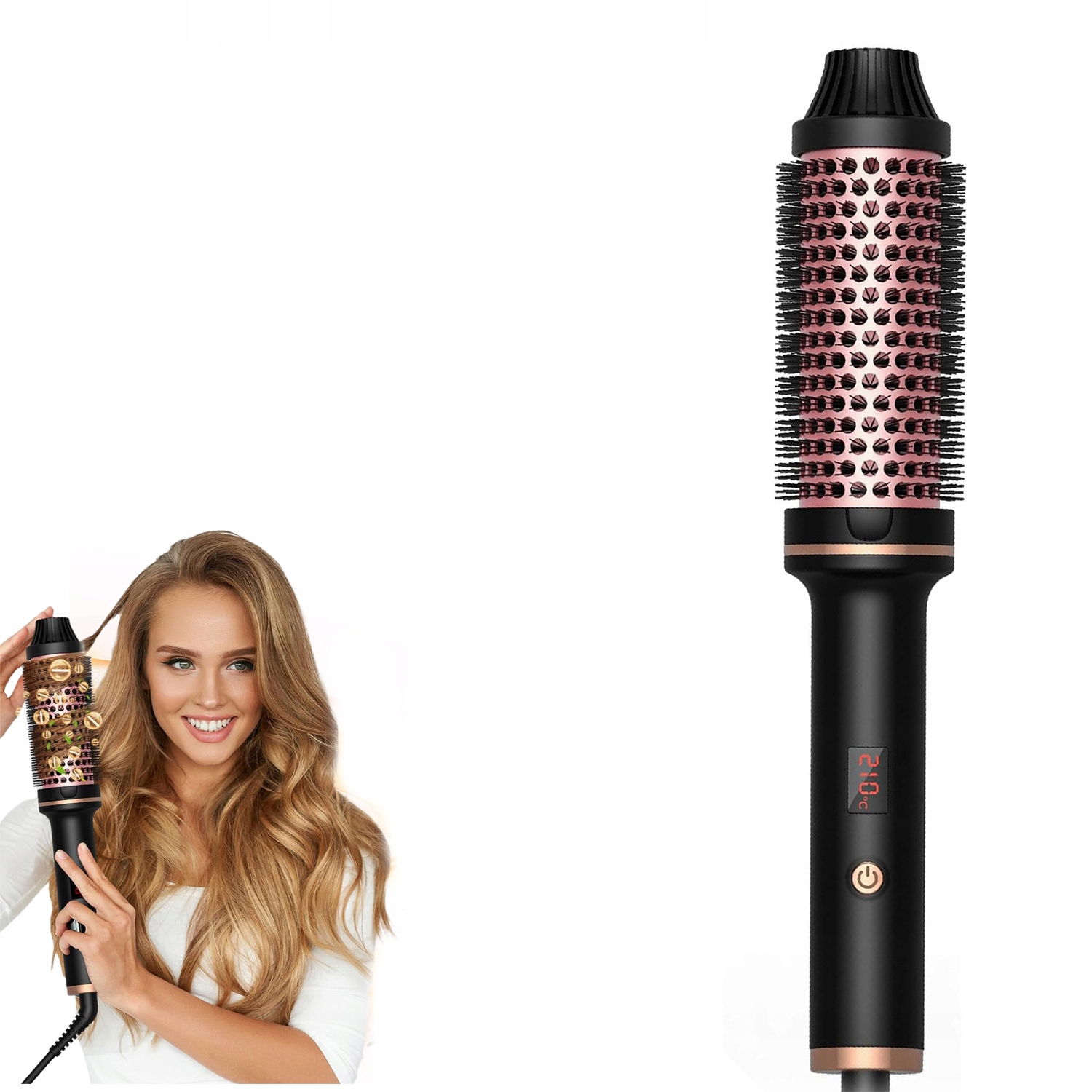 Suszarko-lokówka 3W1 Prostownica Hot Brush Lokówka Regulacja Temperatury