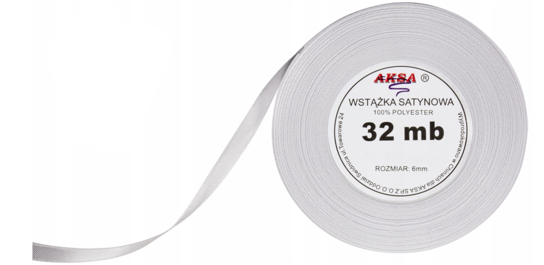 TASIEMKA WSTĄŻKA SATYNOWA ATŁASOWA 6MM 32MB KOLORY