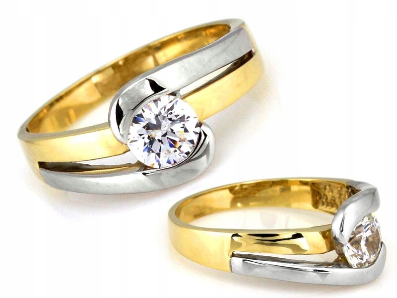 Prstýnek 585 žluté zlato se zirkonem 3.30 g velikost 21 módní