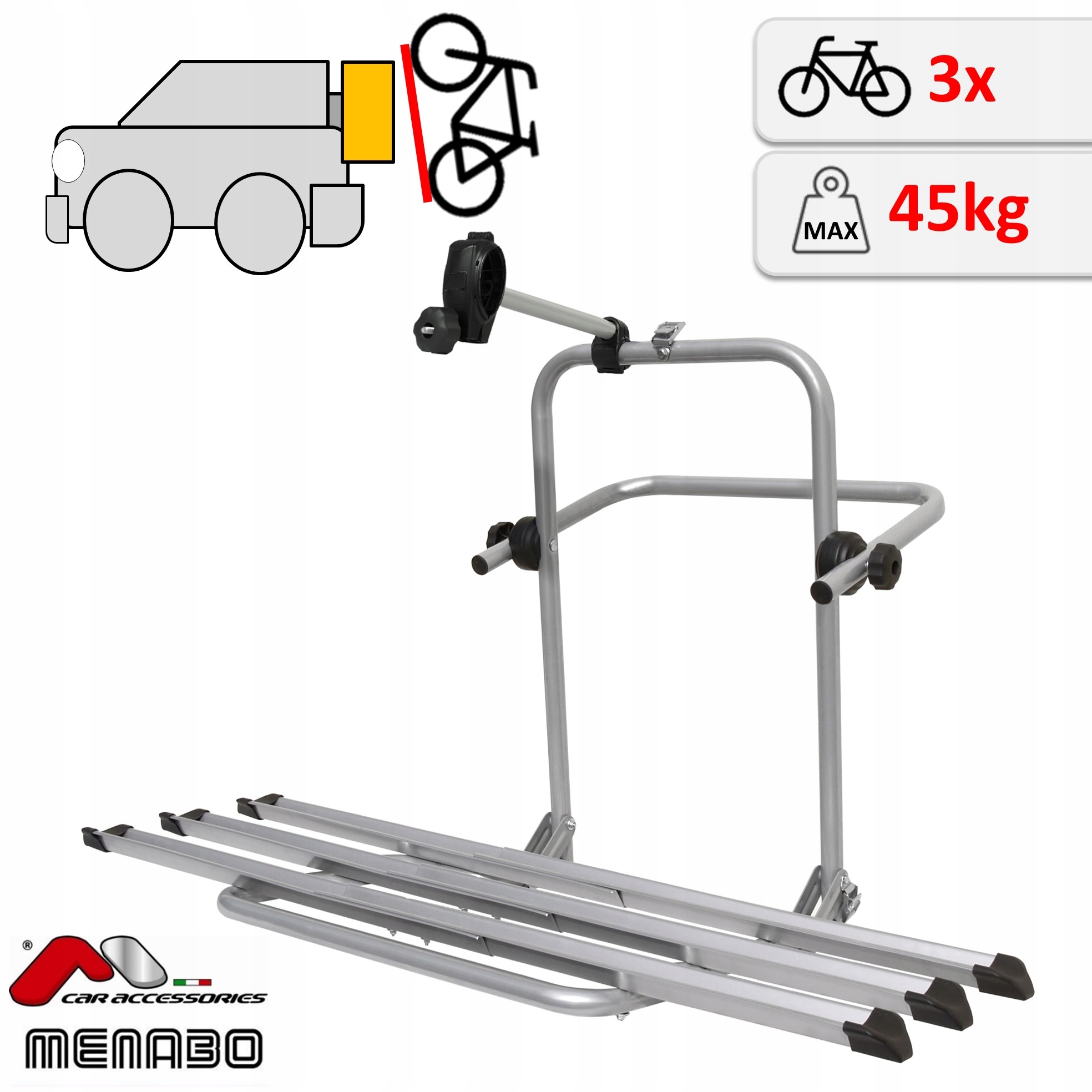 ДЕРЖАТЕЛЬ БАГАЖНИКА 3 ВЕЛОСИПЕДА ДЛЯ ЗАПАСНОГО КОЛЕСА BOA