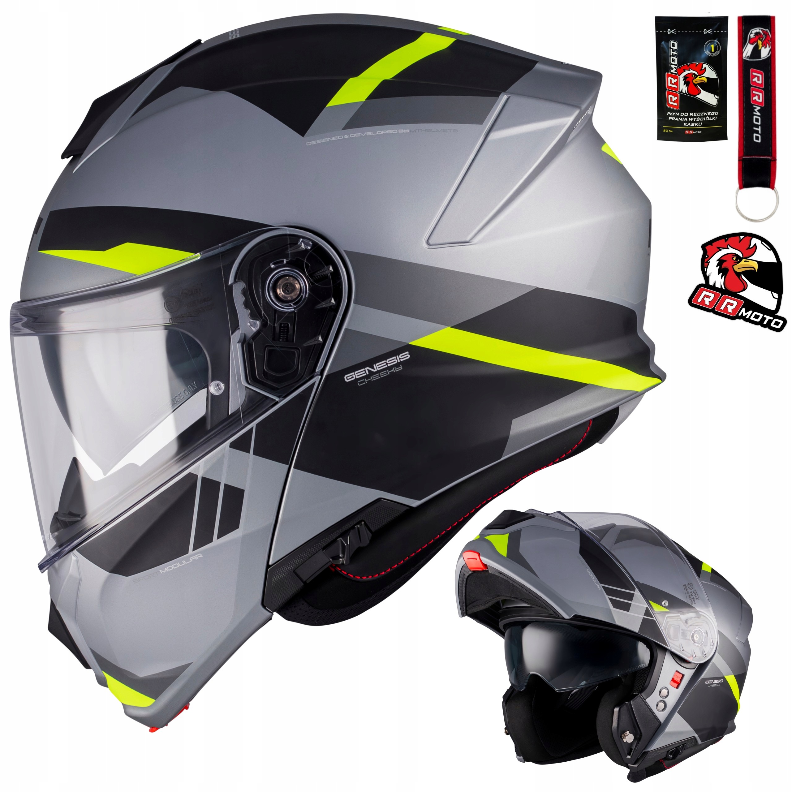 Helma Mt Genesis R Sv Cheeky C3 Matt šedá žltá fluo čierna Darčeky