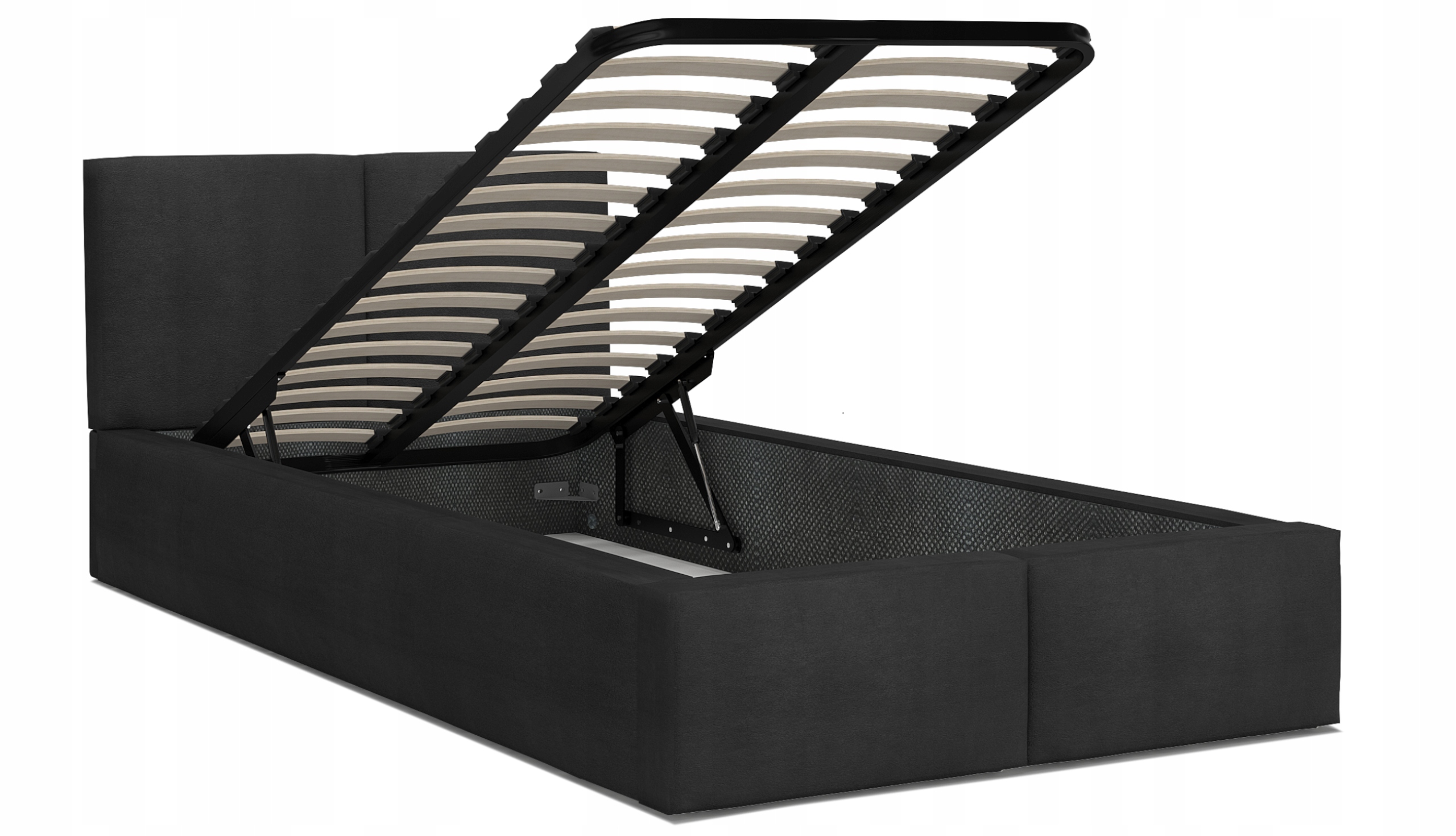 

Łóżko tapicerowane Fresja 120x200 kolor czarny