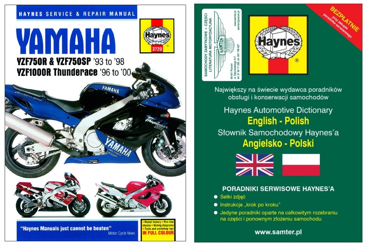 Yamaha YZF 750 R Yzf1000 R Thunderace 93-00 Haynes