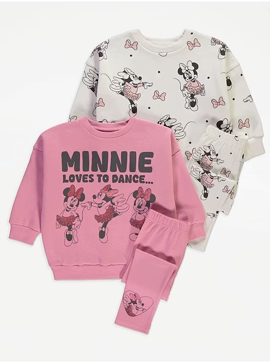 George Disney Minnie Mouse 2x zestaw bluza legginsy 98–104 Nowe