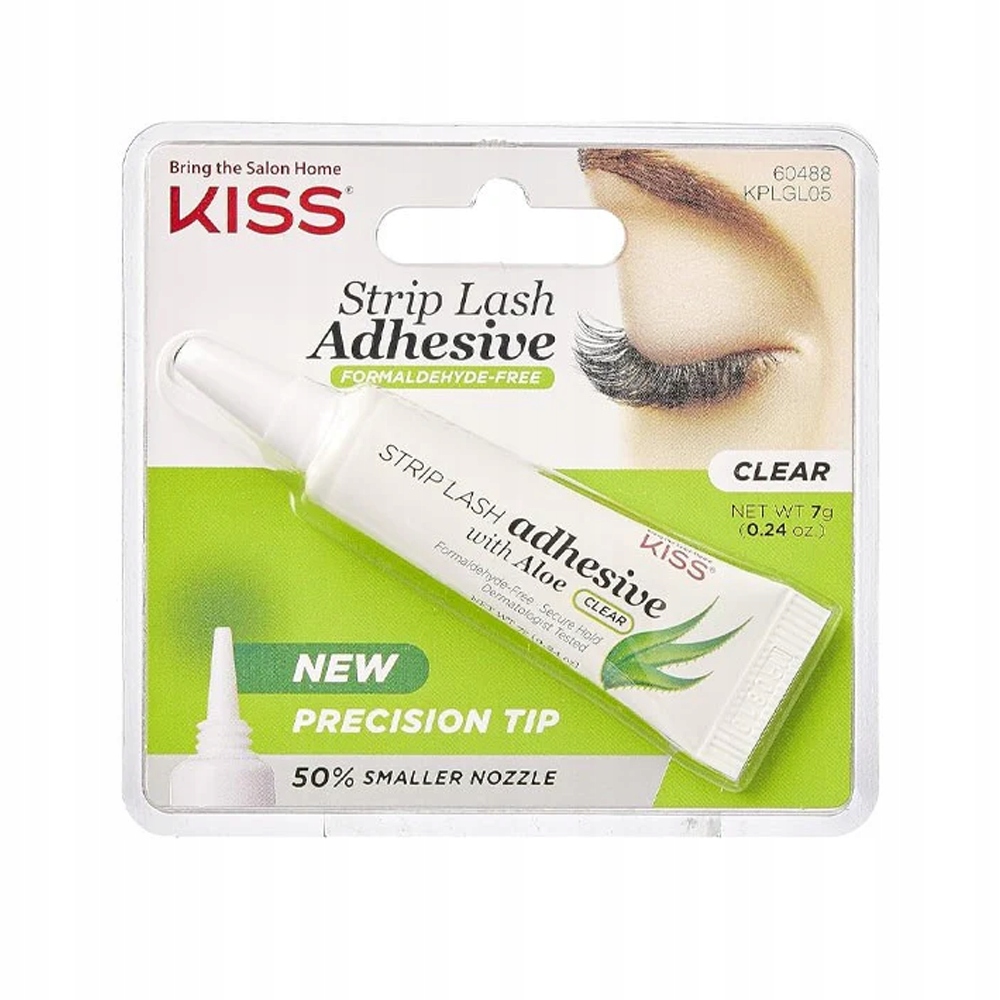 Bezbarwny klej do sztucznych rzęs z aloesem Strip Lash Adhesive KISS 7 g