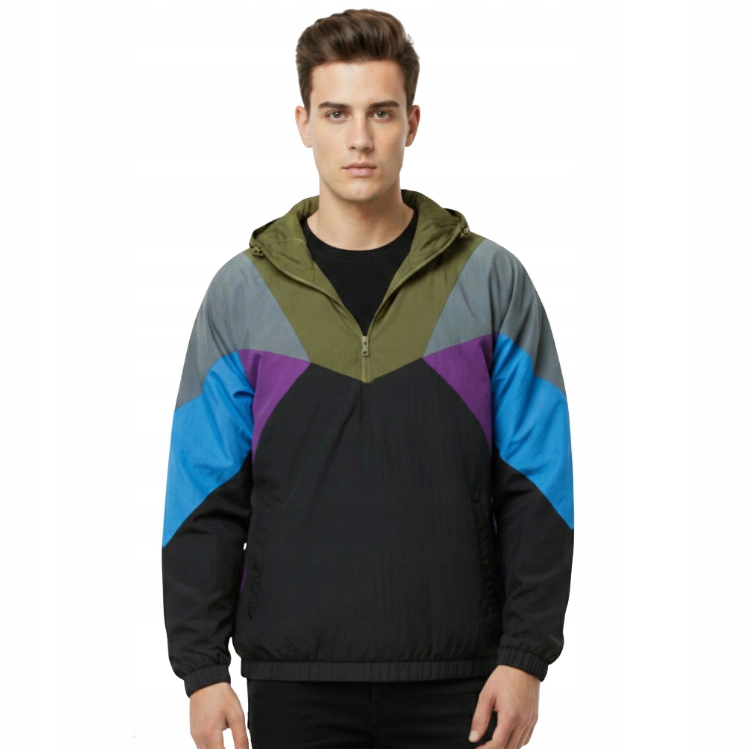 Pánská bunda Zara Color-Block přechodová retro vel. M