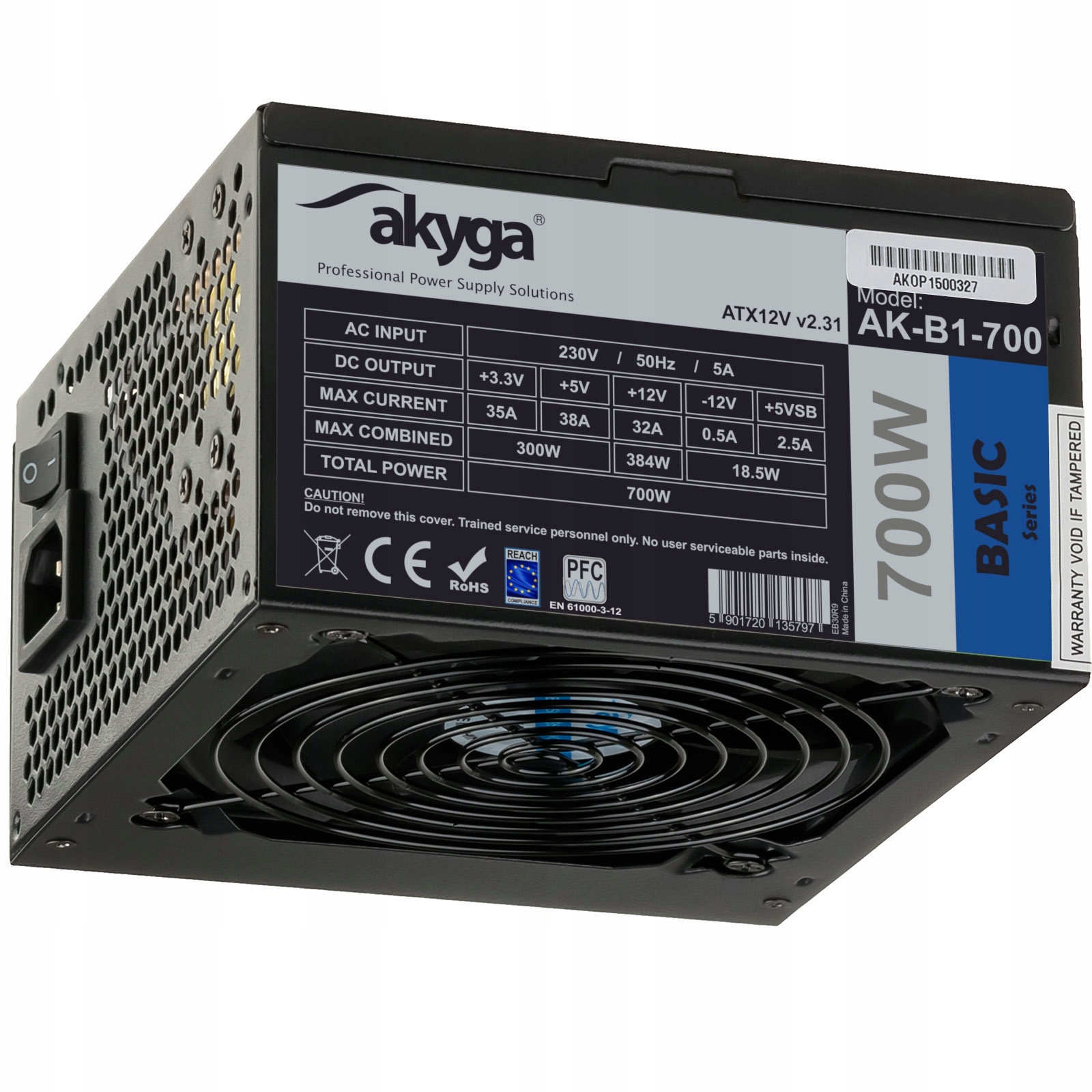 AK-B1-700BE Aky AK-B1-700BE Napájecí zdroj Atx 700W Akyga AK-B1-700BE