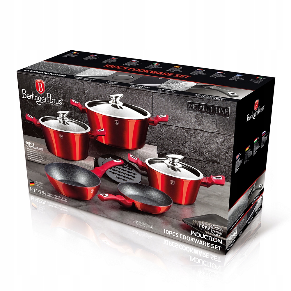 Zestaw garnków BerlingerHaus Burgundy Edition10el. Marka Berlinger Haus