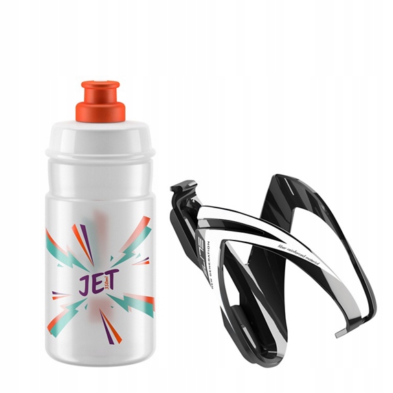 Elite Kit Ceo Black Glossy +Bidon Jet 350ml Clear Log Or