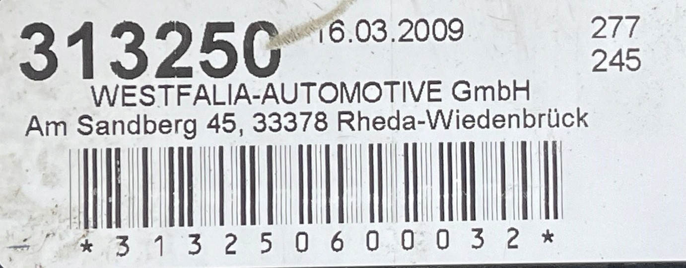 MERCEDES 204 KOMBI tow electrical original A2043100904