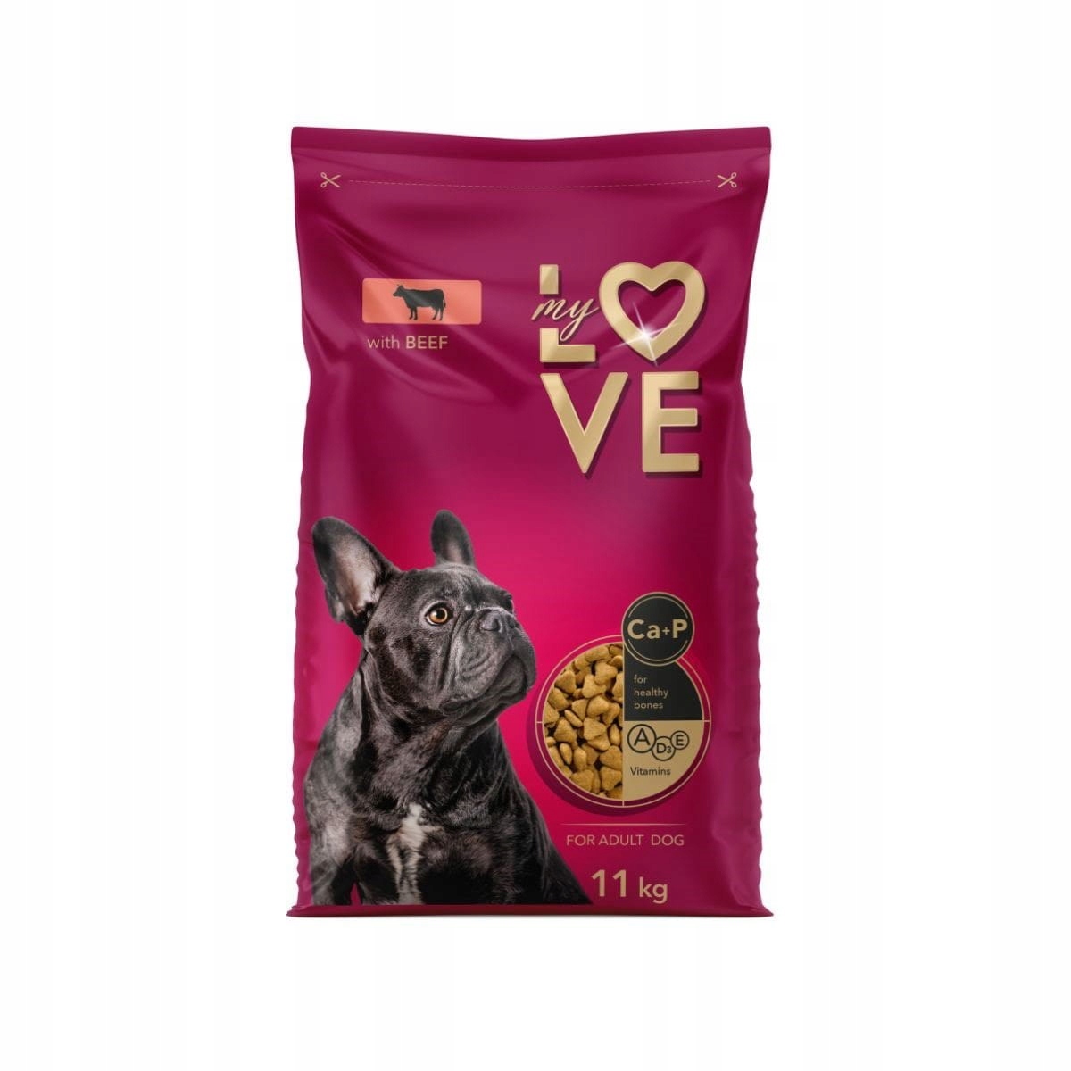 Levně Suché krmivo pro dospělé psy s hovězím masem 11 kg My Love